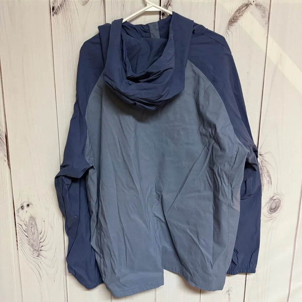 The North Face Fanorak Jacket XXL Blue Colorblock Packable‎ EUC